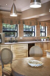 An image of cottage guard bars in the kitchen.