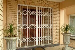 An image of a Retractable Security Gate protecting a home.