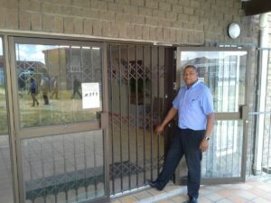 An image of a Trellidor staff member at a children's home.