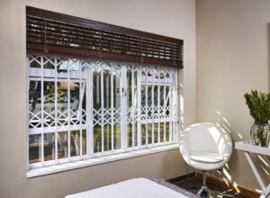 An image of Security Gates securing a window.