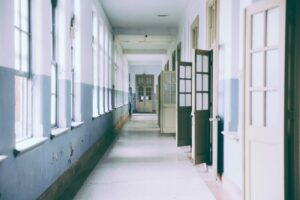 An image of a school hallway.