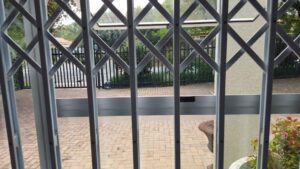 An image of a fixed security gate.